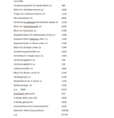 Blechteile für CS.JPG (48.24 KiB) 8533 mal betrachtet Kosten zugekaufter Blechteile